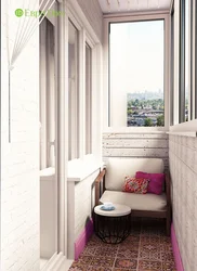 Panel ev mənzilində balkon dizaynı fotoşəkili