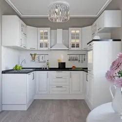 White kitchen design corner