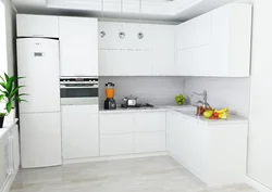 White kitchen design corner