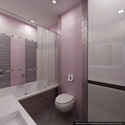 Дизайн ванной комнаты серый розовый