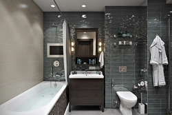 Bathroom design in a budget apartment