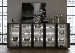Kitchen sideboard for dishes in a modern style photo