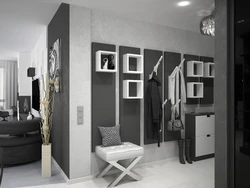 Hallway in black and white style photo