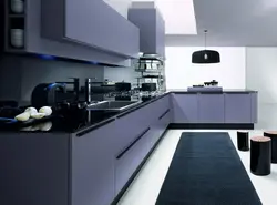 Кухня серая с черным фото дизайн