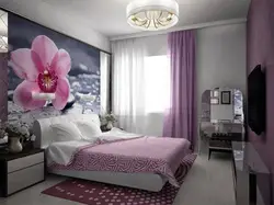 Дызайн спальні ў шэра ружовым тоне