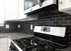Black tile kitchen photo