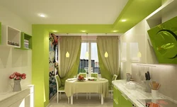 Colors Combined With Light Green In The Kitchen Interior Photo