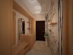 Design of a narrow corridor wallpaper in the apartment