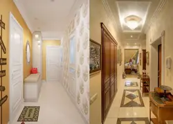 Дизайн узкого коридора обои в квартире