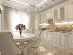 Corner Kitchen Design In Light Colors