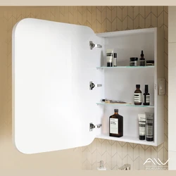 Bathroom cabinet with mirror with lighting photo