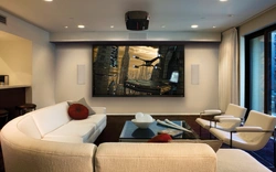 Apartment design with large TV