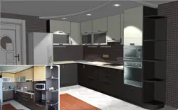 Kitchen design 3 d project