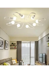 Chandelier for the kitchen on a suspended ceiling in a modern style photo