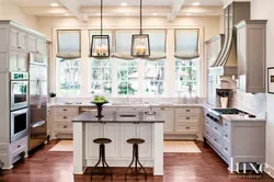 Photo of a kitchen in a house with a window photo and a selection of wallpapers