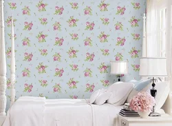 Floral wallpaper for bedroom photo small
