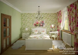 Floral wallpaper for bedroom photo small