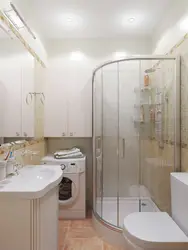 Ванна бөлмесінің дизайны 3 шаршы метр душ және кір жуғыш машина