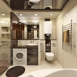 Совместная ванная комната с туалетом дизайн фото