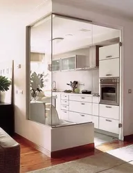 Small kitchen with partition design