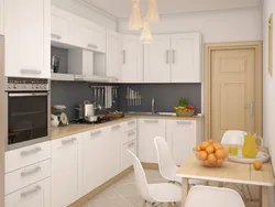 Kitchen furniture design in light colors