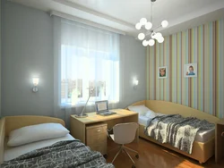 Small bedroom design with 2 beds