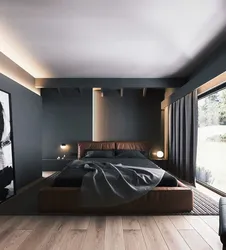 Kişilərin interyeri üçün yataq otağı dizaynı