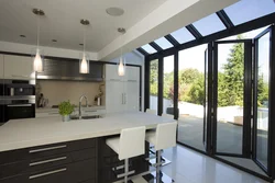 Кухня Гостиная С Панорамными Окнами Дизайн Фото