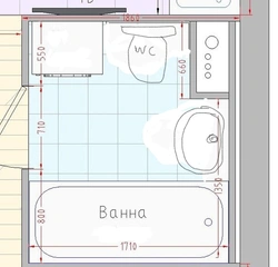 Дизайн ванны с размерами комнаты