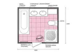 Bath design with room dimensions