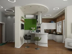 Дизайн кухни гостиной форма г