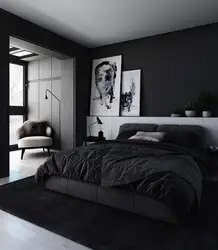 Спальня С Черными Обоями Дизайн Фото