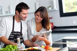 Photo together in the kitchen