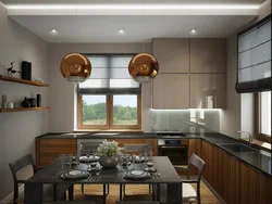 Kitchen design 5 by 5 with two windows