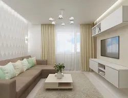 Дизайн зала в трехкомнатной квартире панельного дома