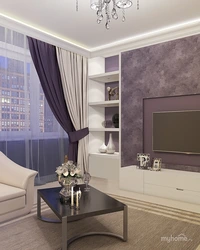 Purple living room photo