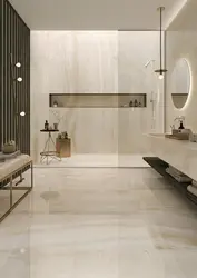 Porcelain tiles 60x60 in the bathroom design