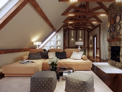 Attic living room design