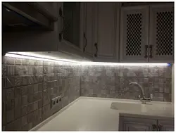 LED strip for the kitchen under cabinets photo