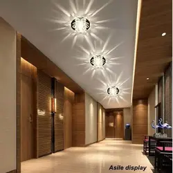 Suspended Ceiling In The Hallway Design Photo With Lamps