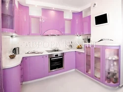 Кухни Фото Розовый Фасад