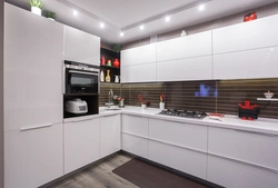 Kitchens in high-tech style corner photos