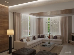 Living Room Design With 3 Windows