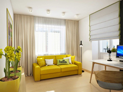 Дизайн гостиной шторы диван