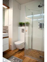 Дизайн ванной с туалетом и душевым уголком фото