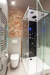 Шағын ванна бөлмесінің фотосуретіндегі душ