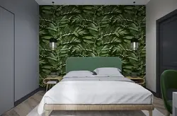 Дизайн спальни с листьями