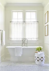 Bathroom window curtain photo