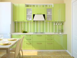 Кухня салатного цвета фото