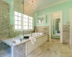 What colors does beige go with in a bathroom interior?